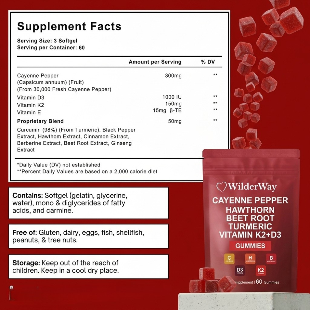 WilderWay Capsaicin Power - Cayenne Pepper Gummies